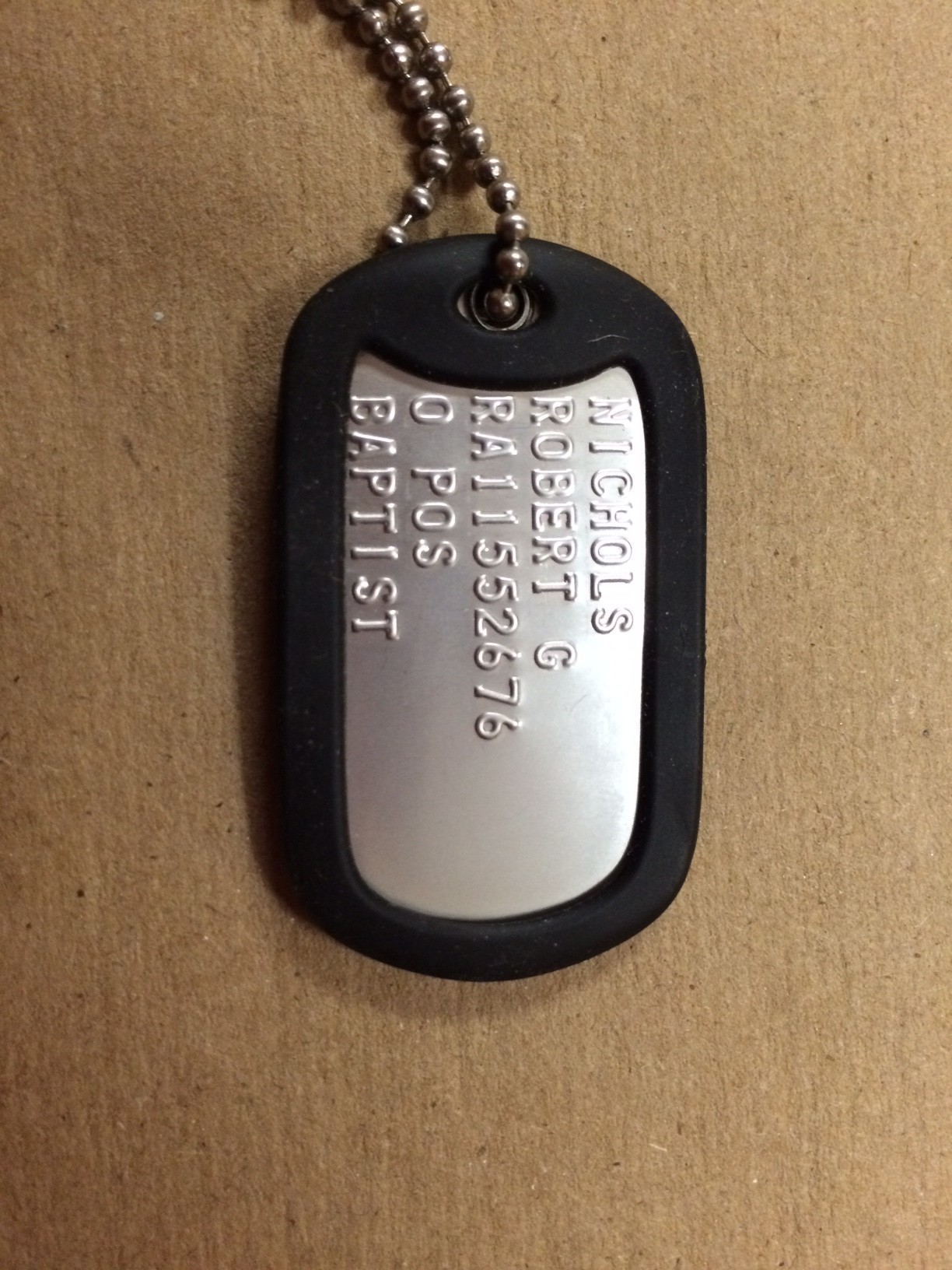 Army dog tags